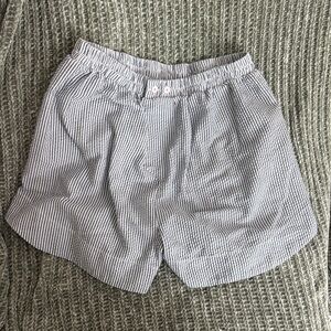 free people intimately blue and white striped “cloud nine” boxers
